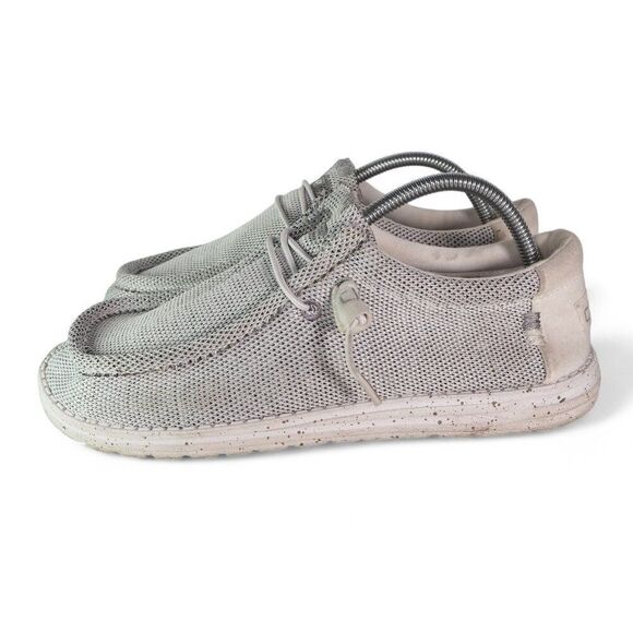 Hey Dude Wally Sox "Stone White" Casual Shoes 110350703 Men's 9 - Picture 2 of 11